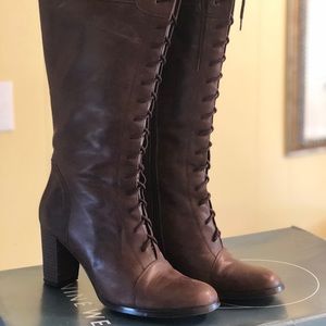 Nine West tall brown boots size 10 vguc